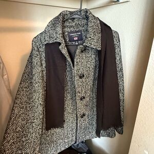 London Fog Black and Gray Women’s coat